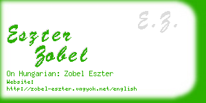 eszter zobel business card